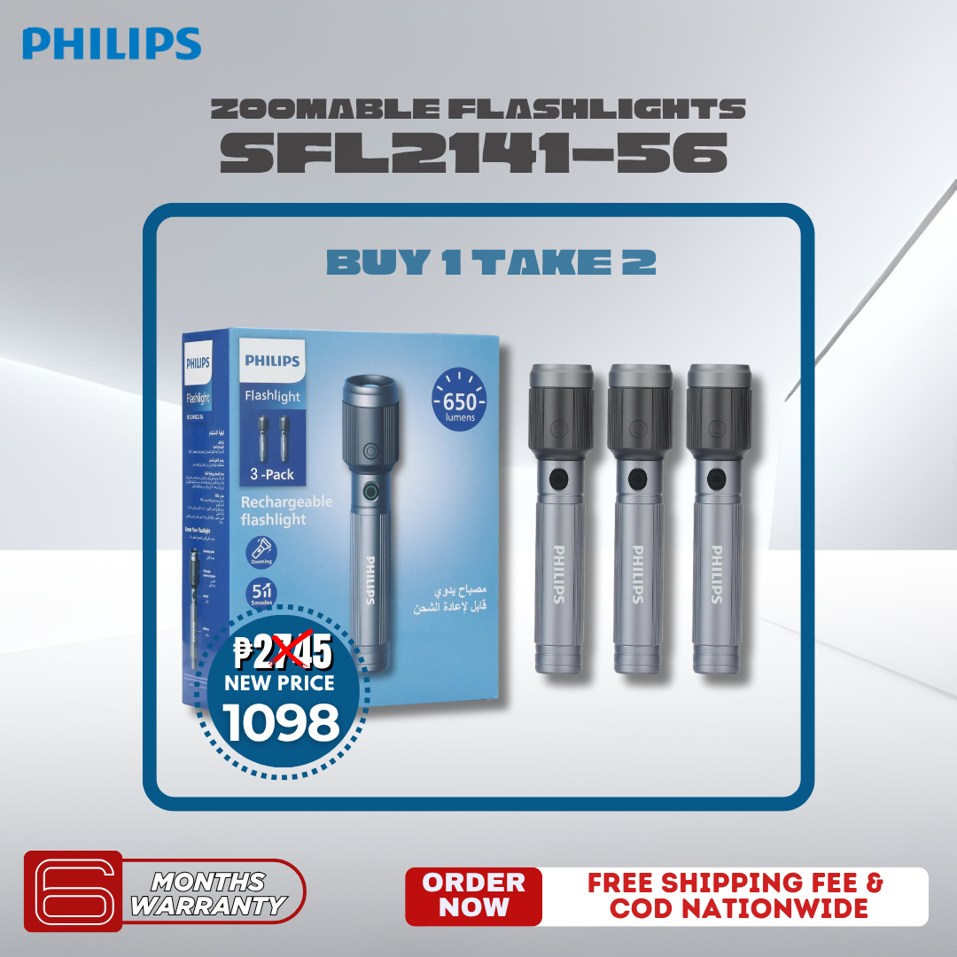 PHILIPS Zoomable Flashlights Original - Aircraft Aluminium Alloy 33.2cms Zoom LED, Aluminum Alloy