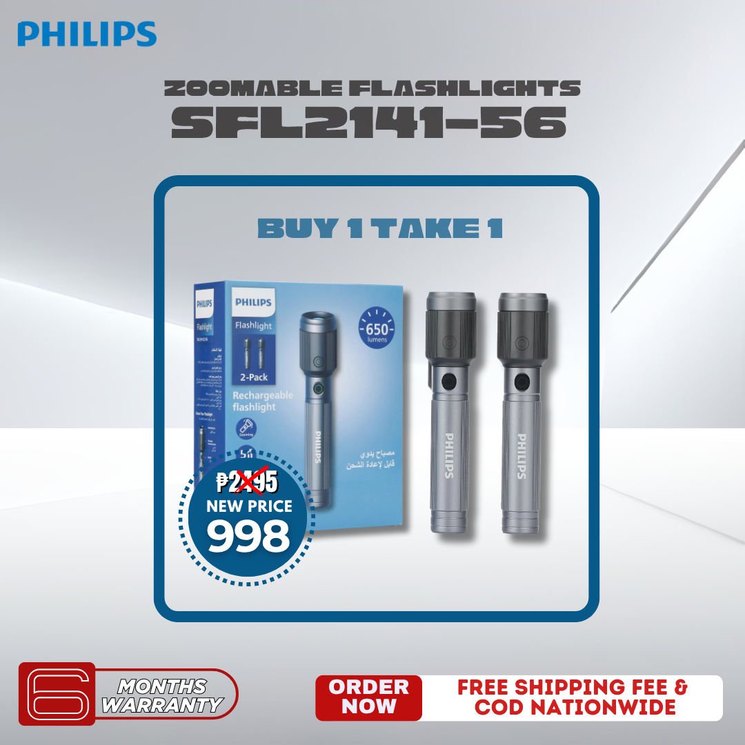 PHILIPS Zoomable Flashlights Original - Aircraft Aluminium Alloy 33.2cms Zoom LED, Aluminum Alloy